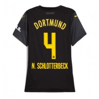 Fotballdrakt Dame Borussia Dortmund Nico Schlotterbeck #4 Bortedrakt 2024-25 Kortermet